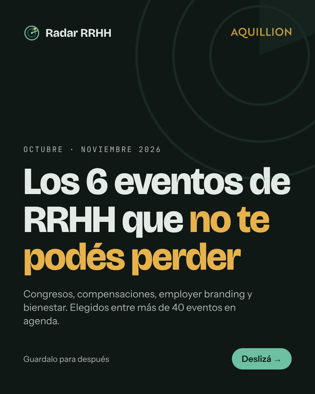 Carrusel 1: Los 6 eventos de RRHH que no te podés perder